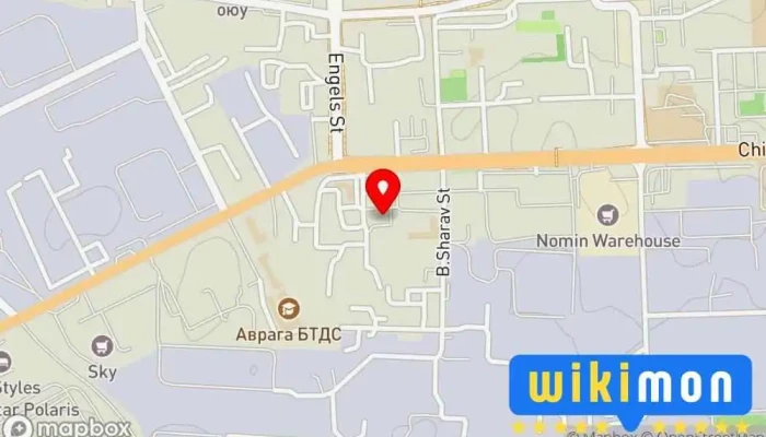 гэсэн газрын зураг Хан-Уул дүүрэг дэх иргэдэд үйлчлэх төв Засгийн газрын байшин, Дотоод захиргааны алба дээр Улаанбаатар