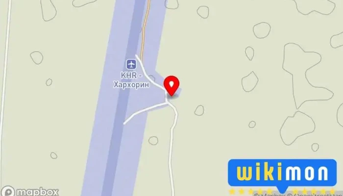 гэсэн газрын зураг Kharkhorin Airport Нисэх буудал дээр Хархорин