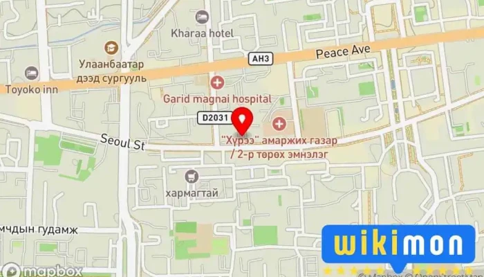 гэсэн газрын зураг Хэрлэн Плаза Компаний Оффис дээр Улаанбаатар