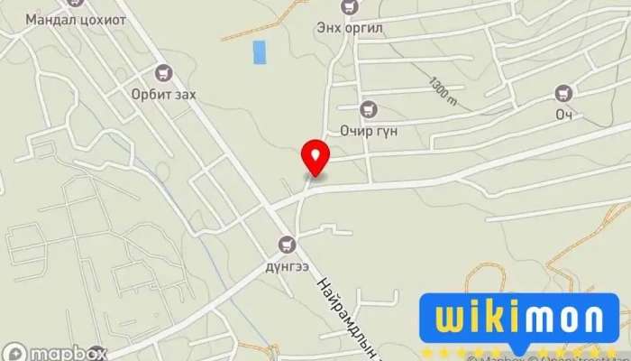 гэсэн газрын зураг Хөлөг авто угаалга, оношлогоо засвар Машин угаалга дээр Улаанбаатар