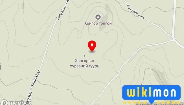 гэсэн газрын зураг Хонгорын хүрээний туурь Түүхэн Дурсгалт Газар дээр Жаргалан