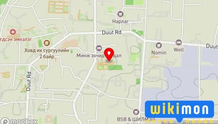 гэсэн газрын зураг Ховд аймгийн 1-р дунд сургууль Сургууль дээр Ховд