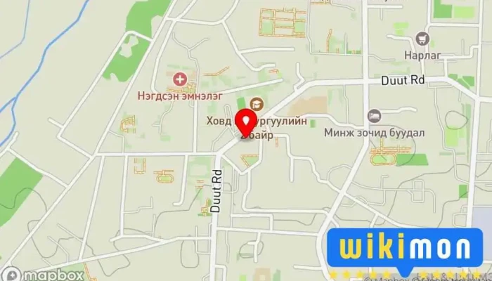гэсэн газрын зураг Ховд аймгийн Нийтийн номын сан  дээр Ховд