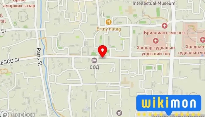 гэсэн газрын зураг Хүлэг зочид буудал Зочид буудал дээр Улаанбаатар