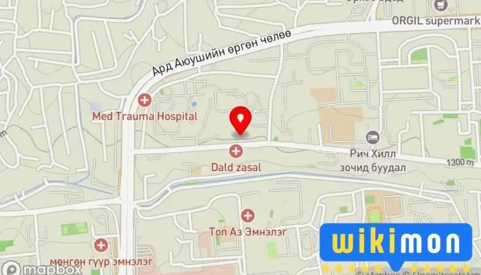 гэсэн газрын зураг Хурд авто угаалга Машин угаалга дээр Улаанбаатар