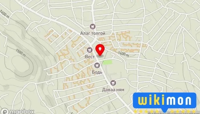 гэсэн газрын зураг Хүүхдийн амбулатори Эмнэлэг дээр Улаанбаатар