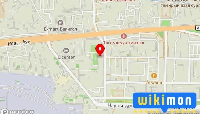 гэсэн газрын зураг Хүүхдийн амбултори Эмнэлэг дээр Улаанбаатар
