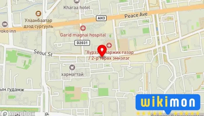 гэсэн газрын зураг Kudam restaurant Ресторан дээр Улаанбаатар
