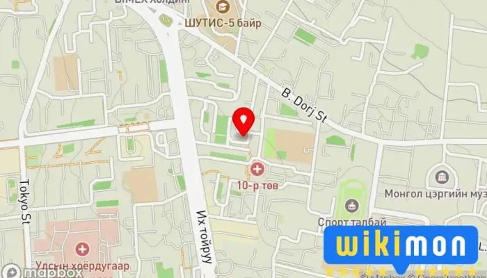 гэсэн газрын зураг МАМОЦ эрүүл мэндийн төв Эмнэлэг дээр Улаанбаатар