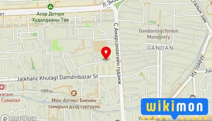 гэсэн газрын зураг Mandah urlan hevlel Боловсролын төв дээр Улаанбаатар