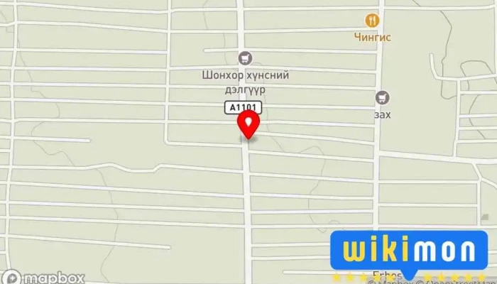 гэсэн газрын зураг Мандах авто сервис, дугуй засвар, сэлбэгийн худалдаа Автомашин засварын газар дээр Мөрөн