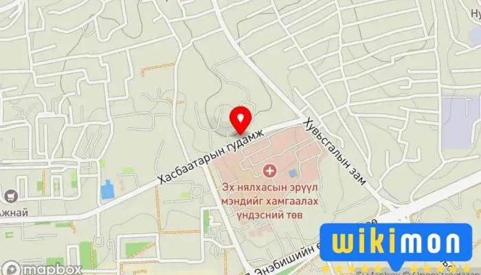 гэсэн газрын зураг Мандах Их Сургууль - Мэдээлэл, Технологийн Сургууль Их сургууль дээр Улаанбаатар