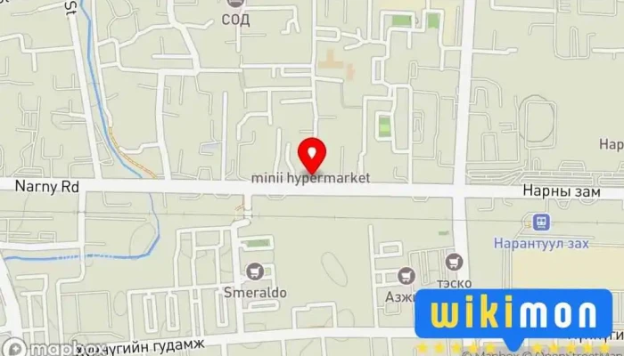 гэсэн газрын зураг Машины зогсоол  дээр Улаанбаатар