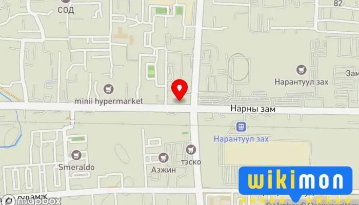 гэсэн газрын зураг Машины зогсоол  дээр Улаанбаатар