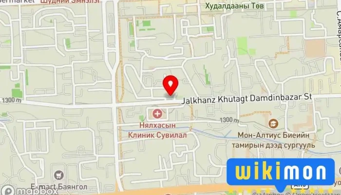 гэсэн газрын зураг Medcare emneleg Эмнэлэг дээр Улаанбаатар