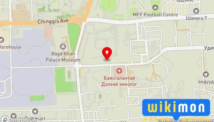 гэсэн газрын зураг Мэндсаруул ӨЭМТ (18-р хороо) Эмнэлэг дээр Улаанбаатар