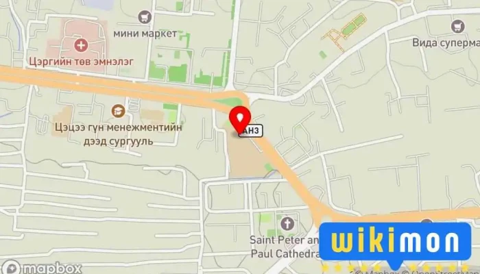 гэсэн газрын зураг Монгол Олон Улсын Дээд Сургууль Их сургууль дээр Улаанбаатар