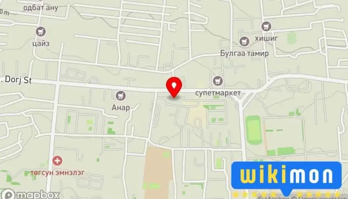 гэсэн газрын зураг Монгол Шуудан 22-р Салбар Шуудан дээр 