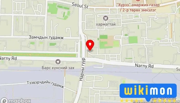 гэсэн газрын зураг Монгол шуудан Шуудан дээр Улаанбаатар