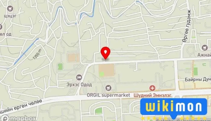 гэсэн газрын зураг Mongol zasvar Авто засварын төв дээр Улаанбаатар