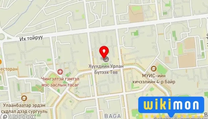 гэсэн газрын зураг Монголын хүүхдийн урлан бүтээх төв Урлагийн Байгууллага дээр Улаанбаатар