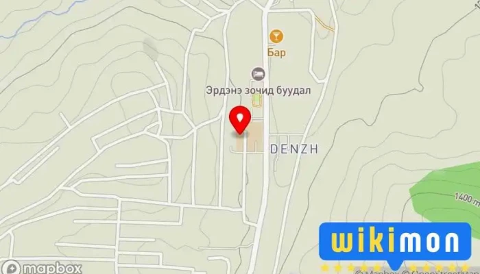 гэсэн газрын зураг МУИС Эрдэнэт Сургууль дээр Эрдэнэт