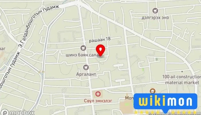 гэсэн газрын зураг New residence 722-р байр Нийтийн орон сууц дээр Улаанбаатар
