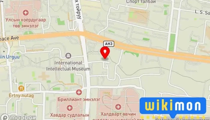 гэсэн газрын зураг Nomin Erdene Дээд сургууль дээр Улаанбаатар
