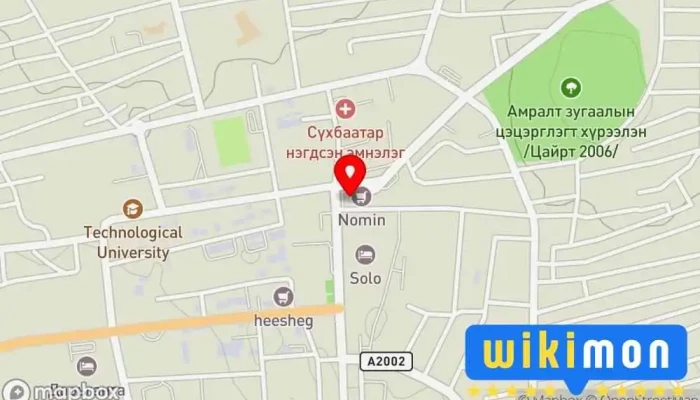 гэсэн газрын зураг Nomin Wholesale - Baruun-Urt Бөөний төв дээр Баруун−Урт
