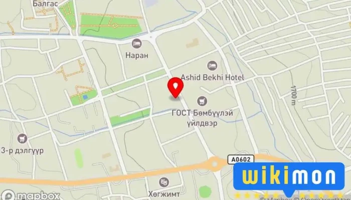гэсэн газрын зураг OD HOTEL Зочид буудал дээр Цэцэрлэг