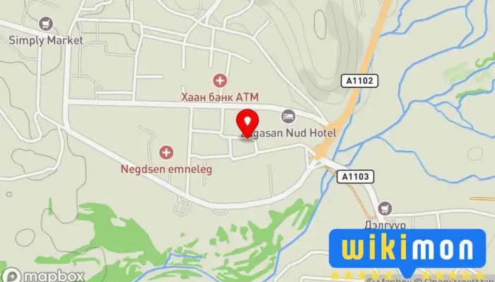 гэсэн газрын зураг ODNET Center Компьютер засварын төв Компьютерийн засвар үйлчилгээ дээр Улиастай