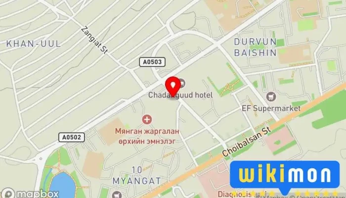 гэсэн газрын зураг OLikhon hotel Зочид буудал дээр Чойбалсан