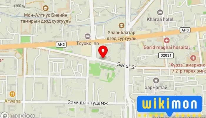 гэсэн газрын зураг Оранж дизайн Компаний Оффис дээр Улаанбаатар