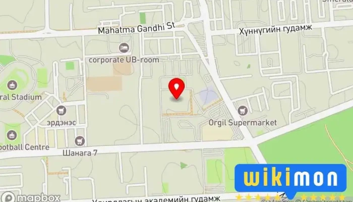 гэсэн газрын зураг Орчлон Олон улсын дунд сургууль Сургууль, Ахлах сургуулиуд, Хүүхдийн цэцэрлэг, Бага Сургууль, Хувийн сургууль дээр Улаанбаатар