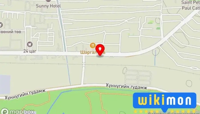 гэсэн газрын зураг Oriental Hotel Хятад хоолны ресторан дээр Улаанбаатар