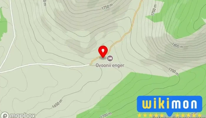 гэсэн газрын зураг Ovoony Enger tourist camp Амралтын газар, Ресторан дээр Bogdain Khid