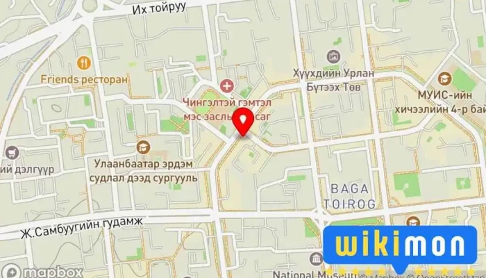 гэсэн газрын зураг Owor mongol restaurant Хятад хоолны ресторан дээр Улаанбаатар