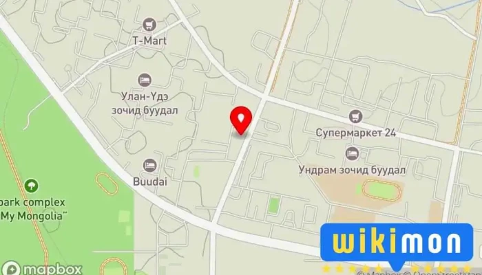 гэсэн газрын зураг “Rich” zochid buudal Зочид буудал дээр Дархан