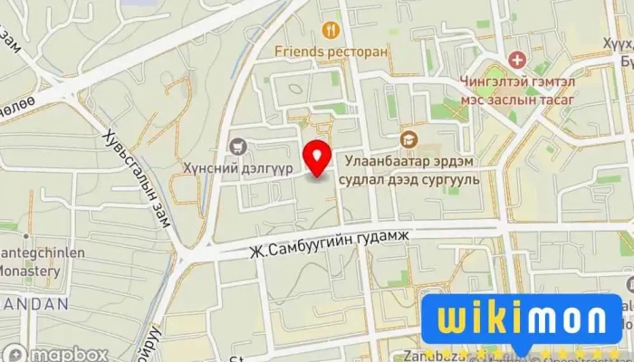 гэсэн газрын зураг RMC - Үр Шилжүүлэн Суулгах Эмнэлэг Эмнэлэг дээр Улаанбаатар