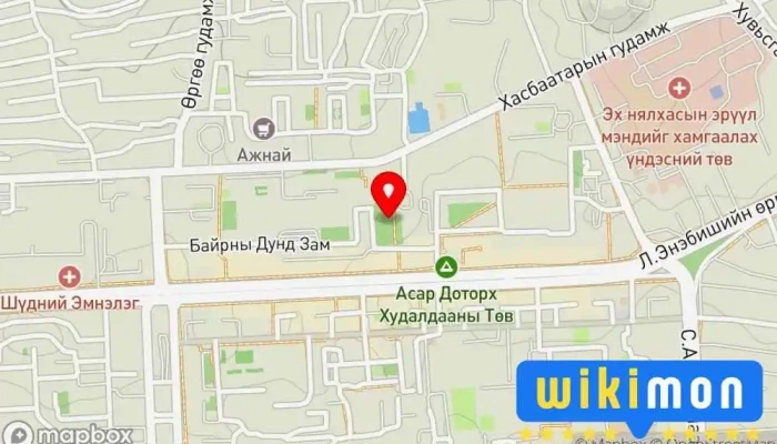 гэсэн газрын зураг Салхилах талбай Ургамал дээр Улаанбаатар