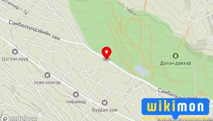 гэсэн газрын зураг Самбалхүндэвийн 4-р зогсоол /урд/ Bus stop дээр Улаанбаатар