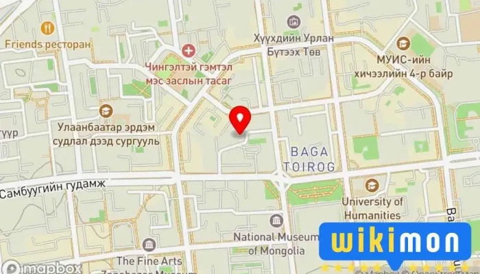 гэсэн газрын зураг Сангийн яам Засгийн газрын байшин дээр ЧД - 4 хороо