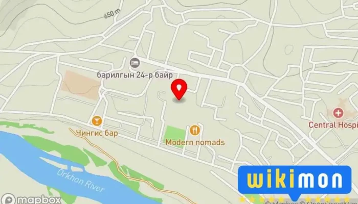 гэсэн газрын зураг Selenge Administrative Building, Sühbaatar Хотын Удирдлагын Оффис дээр Сүхбаатар