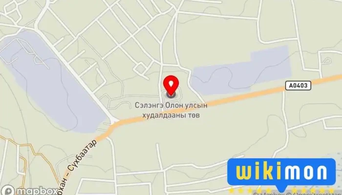 гэсэн газрын зураг Сэлэнгэ Олон Улсын Худалдааны Төв Худалдааны гудамж дээр Сүхбаатар