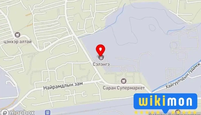 гэсэн газрын зураг Сэлэнгэ Зах Хүнсний Бөөний Худалдаа дээр Улаанбаатар
