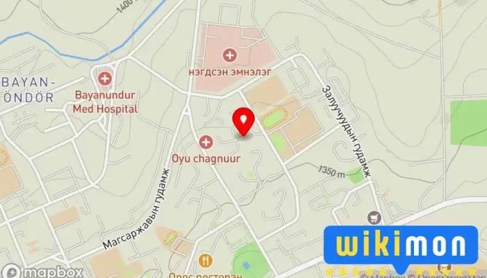 гэсэн газрын зураг Шинэ эрин мед Эмнэлэг дээр Эрдэнэт