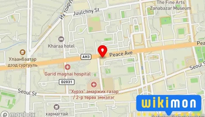 гэсэн газрын зураг Шуудангийн 44-р салбар Шуудан дээр СБД - 4 хороо