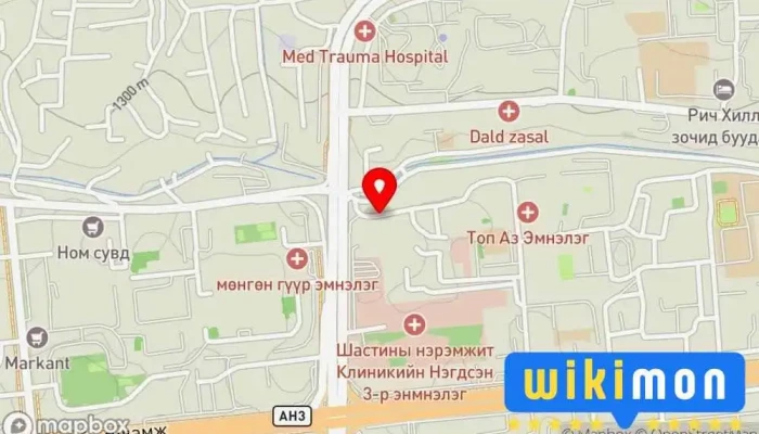 гэсэн газрын зураг Spark авто угаалга Машин угаалга дээр Улаанбаатар