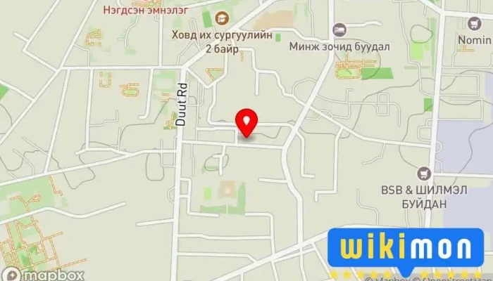 гэсэн газрын зураг Steppe hotel Зочид буудал, Кофе шоп, Амралтын Өрөө, Ресторан дээр Ховд