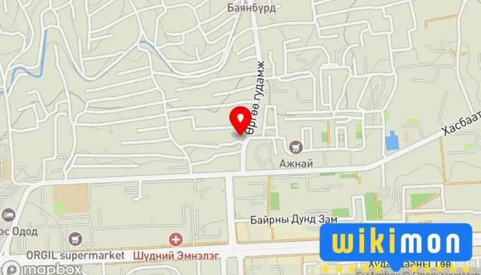 гэсэн газрын зураг Сувдан авто угаалга Машин угаалга дээр Улаанбаатар